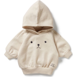WILSONFRENCHY Wilson+Frenchy Tiny Bloom Organic Terry Hooded Sweatshirt - Oatmeal (3T) In Multicolor