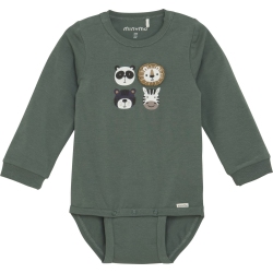 MINYMO Long-Sleeve Bodysuit - Dark Forest (Newborn) In Multicolor