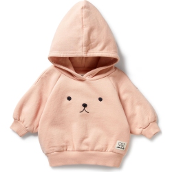 WILSONFRENCHY Wilson+Frenchy Tiny Bloom Organic Terry Hooded Sweatshirt - Blush (3T) In Pink
