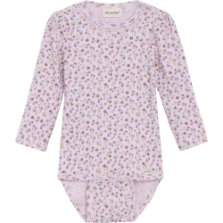 MINYMO Long-Sleeve Rib Bodysuit - Tender Touch (6 Months) In Multicolor