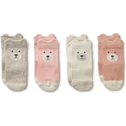 WILSONFRENCHY Wilson+Frenchy 4-Pack Organic Baby Socks Set - Tiny Bloom (0-3 Months)