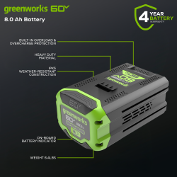 GREENWORKS 60V X-Range 8.0Ah Battery