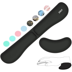 HLD Ergonomic Gel Keyboard Wrist Rest & Mousepad Rests for Computer, Silky Memory Foam for Typing, Laptop Keyboard And Mouse Desk Pads Support Hand