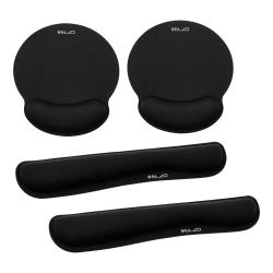 HLD Wrist Rest Support for Keyboard & Mouse Pad Combo \w Comfortable Memory Foam Padding, Nonsilp Rubber Base And Ergonomic Design for PC Computer