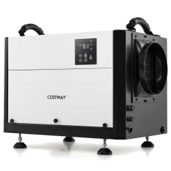 COSTWAY 155/192 Pint Crawl Space Dehumidifier Commercial Dehumidifier With 3 Modes & 24H Timer Blue/white