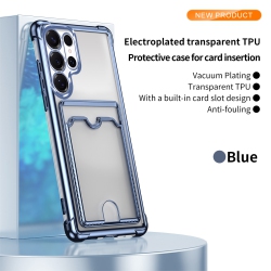 THE WAY This Ultra-Thin, Drop-Resistant Soft Case for The Samsung Galaxy S24 Ultra Has Four Corners, A Transparent Design, And Card Slot Protection