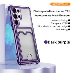 THE WAY This Ultra-Thin, Drop-Resistant Soft Case for The Samsung Galaxy S24 Ultra Has Four Corners, A Transparent Design, And Card Slot Protection