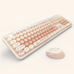 THE WAY 2.4G Wireless Keyboard And Mouse Combination Mixed Color Gradient Keyboard Office, Suitable for Desktop Computers, Notebooks - Fragrant