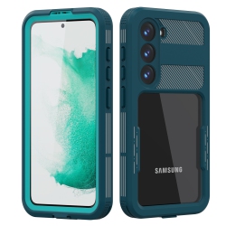 THE WAY Suitable for Samsung S23 Plus Diving Mobile Phone Case Anti-Drop Shockproof Full Cover Built-In Screen Protector - Lake In Blue