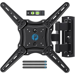 PIPISHELL Full Motion Tv Wall Mount for Most 26-60 Inch Flat Curved 4K Tvs, Up to 77Lbs And Vesa 400X400Mm, Single Articulating Arms Tv Bracket