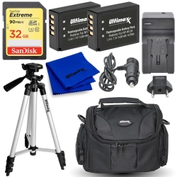 ULTIMAXX Battery Accessory Bundle Tripod Kit for Fujifilm X100Vi X‑T50 X‑T30 Ii X-Pro3