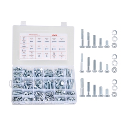 VEVOR 566 PCs Bolts And Nuts Assortment Kit, Imperial Machine Screws And Flat Washers, Alloy Steel 1/4-20, 5/16-18, 3/8-16, for Furniture