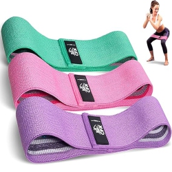 SUPERSHIELD Resistance Bands 3 Sets, Premium Exercise Loops \w Non-Slip Design for Hips & Glutes, 3 Resistance Level Workout Booty Bands for Women