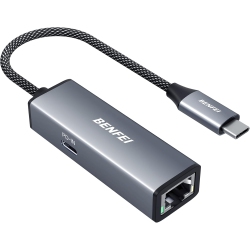 BENFEI USB-C to Ethernet Adapter, Gigabit, With 100W Power Delivery, Thunderbolt 3/4 Compatible