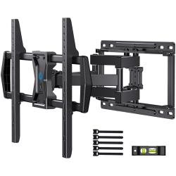 PIPISHELL Full Motion Tv Wall Mount for 37-75 Inch Tvs Up to 100 Lbs, Bracket \w Dual Articulating Arms, Swivel, Tilt, Max Vesa 600 X 400Mm, Fits