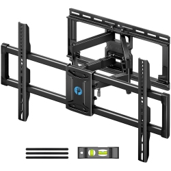 PIPISHELL Full Motion Tv Wall Mount for 42-85 Inch Flat Screen Led Tv Up to 132Lbs Swivel Dual Articulating Arms Tilt, Tool-Free Tilt Max Vesa