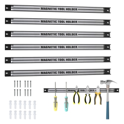 GYMAX 18" Magnetic Tool Holder Strip W/ Mounting Screws Space-Saving Magnet Organizer
