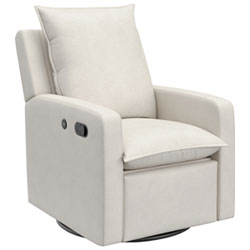 Storkcraft Timeless Recliner Glider with USB Charging Port - Ivory