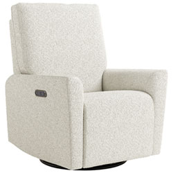 Storkcraft Santorini Deluxe Nursery Power Recliner Swivel Glider with USB Charging Port - Dune Basketweave