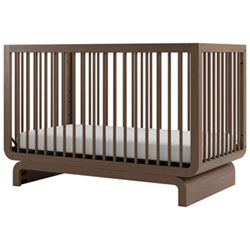 Storkcraft Santorini Deluxe 5-In-1 Convertible Crib - White with Driftwood