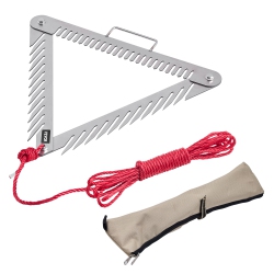 VEVOR 24In Aquatic Weed Rake, 3-Sided Lake Weed Rake \w Handle, Portable And Foldable Pond Water Grass Razor, Stainless Steel Throwable Floating Pond