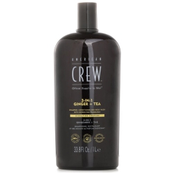 AMERICAN CREW 3-In-1 Ginger + Tea Shampoo, Conditioner And Body Wash 1000Ml/33.8OZ