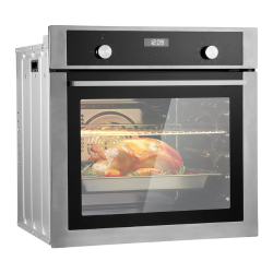 VEVOR 24" Single Wall Oven, 2.68 Cu. Ft Electric Built-In Oven, 9 Cooking Functions, 76L Capacity, Convection System, Triple-Layer Glass, Steam