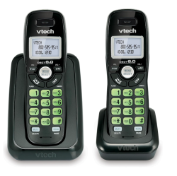 GENERIC Vtech Dect 6.0 2-Handset Cordless Phone System With Caller Id, Backlit Keypad And Screen(Cs6114-21) In Black