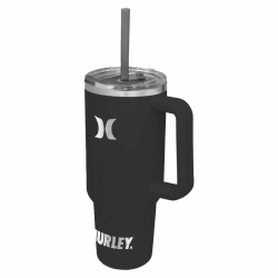 HURLEY Solid Rubber 40 OZ Tumbler Bottle In Black