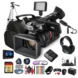 PANASONIC Ag-Cx350 4K Camcorder (Ag-Cx350) W/padded Case, 128 GB Memory Card + More
