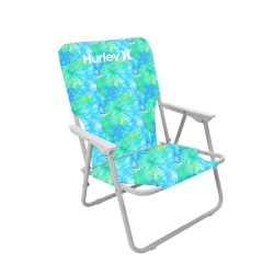 HURLEY Single Position Teal Design Beach Chair In Blue