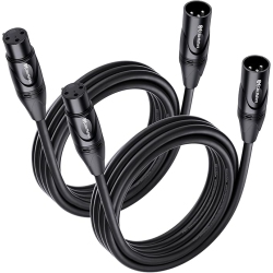 GENERIC Cable Matters 2-Pack Premium Xlr to Xlr Cables - 10Ft, Male to Female Microphone Cable, Oxygen-Free Copper (Ofc) Mic Cord In Black