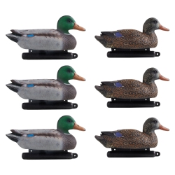 VEVOR 6-Pack Duck Decoys, Realistic Floating Duck Decoys, Weight Forward Swim, Plastic Duck Hunting Decoy Outdoor for Hunting, for Pool, Pond, And