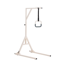 VEVOR 350Lbs Weight Capacity Trapeze Bar for Bed Mobility, Height-Adjustable Bed Trapeze \w 2 Casters, Heavy Duty Pull Up Assist Bar \w Floor Stand