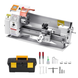 VEVOR 8.7 X 18 In Metal Lathe Machine, Precision Bench Power Metal Lathe, Automatic Feed, 0-2500 Rpm Variable Speed, 1250W Brushless Motor, For