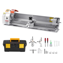 VEVOR 8.7 X 39 In Metal Lathe Machine, Precision Bench Power Metal Lathe, Automatic Feed, 0-2500 Rpm Variable Speed, 1250W Brushless Motor, For