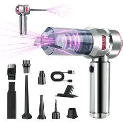 THE WAY Car Vacuum Cleaner Small Large Suction Household Car Portable Inflatable Dual-Purpose Handheld Car Dust Blower - Silver In Red