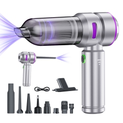 THE WAY Small Car Vacuum Cleaner \w Large Suction Power for Home Use Portable Inflatable Dual-Purpose Handheld Car Dust Blower - Hl-121 Purple Round