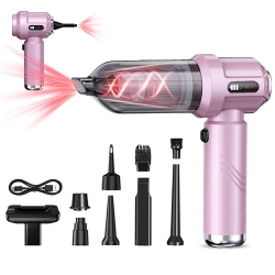 THE WAY Small Car Vacuum Cleaner With High Suction Power, Portable, Inflatable, Dual-Purpose Handheld Car Vacuum Blower - Cy-109 Digital Display