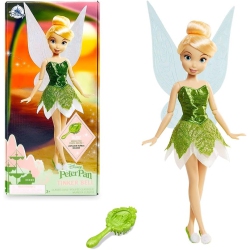 DISNEY Store Official Princess Classic Doll (Tinker Bell From Peter Pan), 11 Inches, Includes Brush \w Molded Details, Fully Posable Toy In Classic