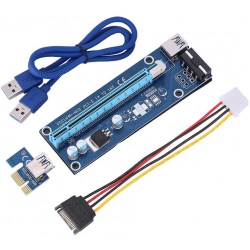 EGALAXY USB3.0 PCi-E Express 1X to 16X Extender Riser Card Adapter