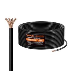 VEVOR 100 Ft 12 Awg Thhn Wire, 19-Stranded, 100% Ofc Copper Electrical Building Wire \w Nylon Jacket, Rated for Up to 600 Volts, for Indoor Outdoor