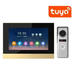 MYACUC 1080P Tuya Smart Wired Video Intercom Doorbell \w 7-Inch Display, Supports Tuya App, Night Vision, Video Recording Suitable for Villas And