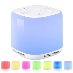 MYACUC Noise Machine With 7 Color Night Light And 34 Sleep Aid Sounds for Soothing Emotions, Promoting Sleep, Sound Machine With Timer In White