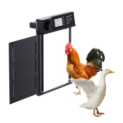 MYACUC Automatic Chicken Coop Door Solar Powered Cold Weather Battery Electric Chicken Door Large Size Aluminum Door With 4 Modes Opening Mode