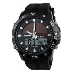 GREEN SCENIC Multifunctional Outdoor Sports Digital Watch: Luminous/stopwatch/dual Time/date/alarm With Zinc Alloy Silicone Strap In Multicolor