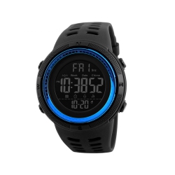 GREEN SCENIC Multifunctional Digital Sports Watch - Dual Time Zone Display, Stopwatch, Date, Day Of The Week, Student Watch, Large Dial - Black Case