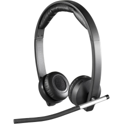 LOGITECH Refurbished (Good) - H820E Wireless Dual Headset, Stereo Headphones \w Noise-Cancelling Microphone, USB, Headset Controls, PC/mac -
