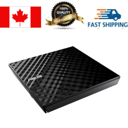 ASUS Sdrw-08D2S-U Portable 8X DVD Burner With M-Disc Support for Lifetime Data Backup, Compatible for Windows And Mac Os_Black