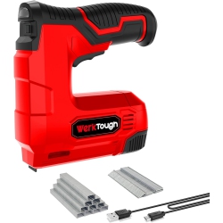 POWERTOUGH 4V Cordless Staple Gun/brad Nailer Upholstery Staple Gun Heavy Duty 2 In 1 USB Without Charger Cable 2000PCs Staples And Brad Nails